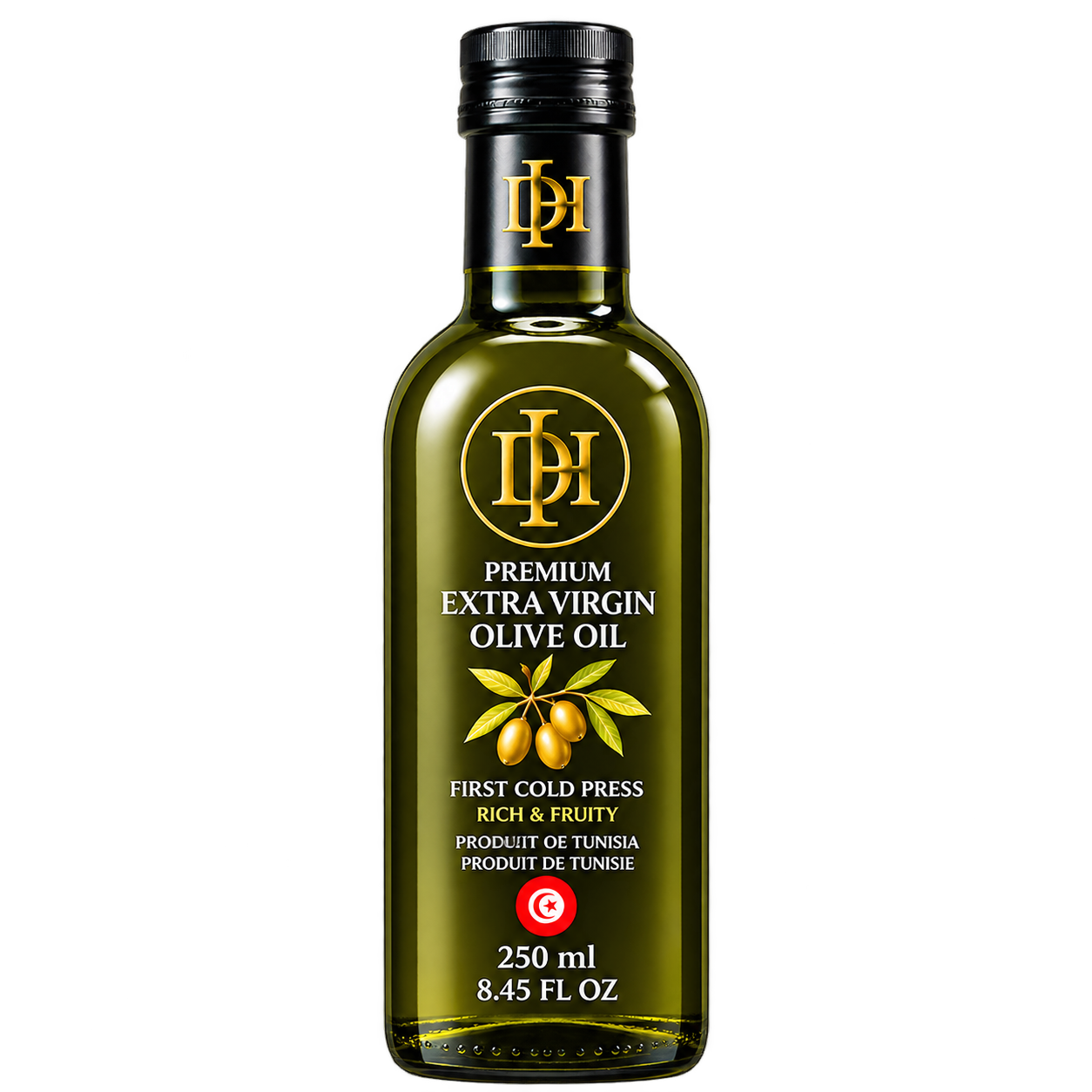 250 ml DH extra virgin olive oil bottle